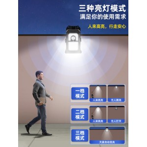 太阳能户外灯 夹子灯 帐篷露营 围墙阳台人体感应灯 防水照明路灯壁灯