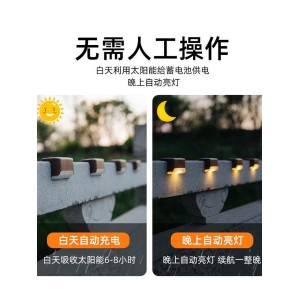 太阳能装饰壁灯户外庭院台阶灯防水栅栏灯花园草坪