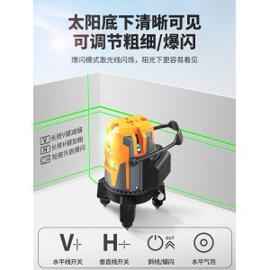 红外线水平仪 高精度强光细线 户外绿蓝光2线3五线 激光自动调平水仪