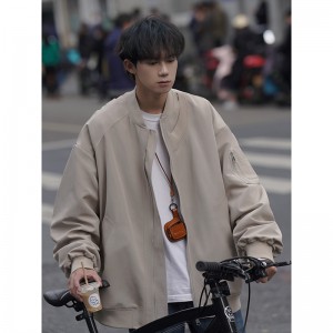 棒球服外套 男春季美式vintage潮牌复古高级感男装 宽松飞行员夹克