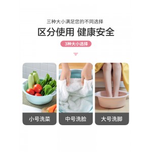 加厚双耳塑料脸盆 家用洗脸盆 学生宿舍洗脚盆 洗衣服盆 大号洗菜盆子