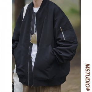 棒球服外套 男春季美式vintage潮牌复古高级感男装 宽松飞行员夹克