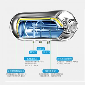 先科储水式电热水器 家用防漏电保护插 40L速热水器