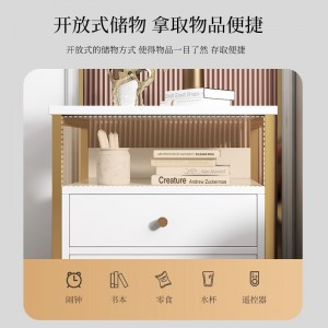 卧室床头柜 收纳简约铁艺 极简创意酒店轻奢日式 可移动北欧简易