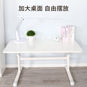 可升降家用简易书桌儿童实木学习桌