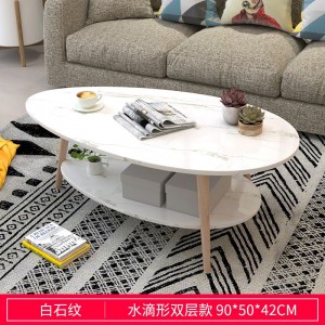 北欧迷你小圆桌 简约圆形小户型客厅桌子 家用沙发卧室创意双层茶几