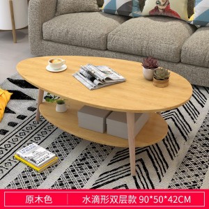 北欧迷你小圆桌 简约圆形小户型客厅桌子 家用沙发卧室创意双层茶几