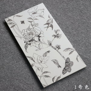 哑光卫生间瓷砖 300x600绿色植物艺术仿拼花砖 厨房浴室洗手间墙砖