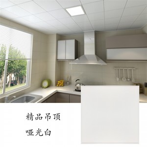 家装建材 哑光纯白抗油污 自清洁办公室吊顶 工程铝扣板集成吊顶