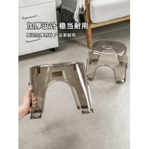 亚克力透明小凳子 家用矮凳客厅茶几 儿童圆凳加厚小型椅子 塑料板凳