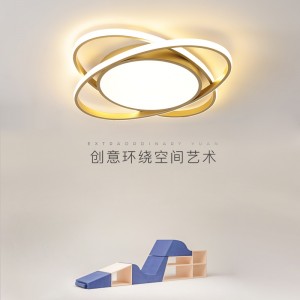 北欧个性室内主卧室LED灯具 现代简约小客厅书房房间 创意圆金色温馨灯饰